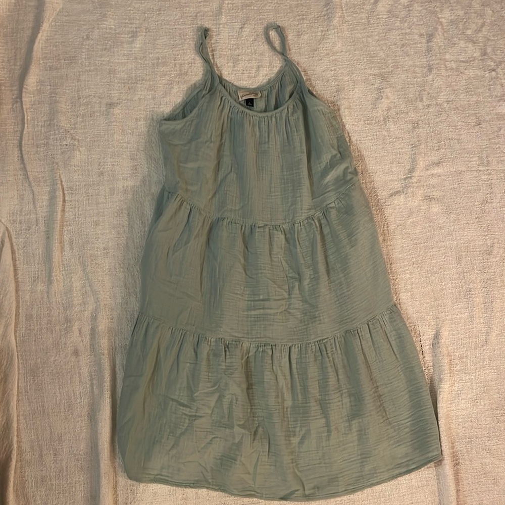 Flowy mini dress with spaghetti straps